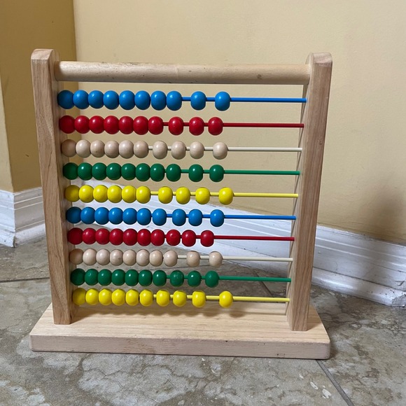 Melissa‎ & Doug Abacus Classic Wooden Toy Educational Counting Learning Beads - Picture 2 of 3